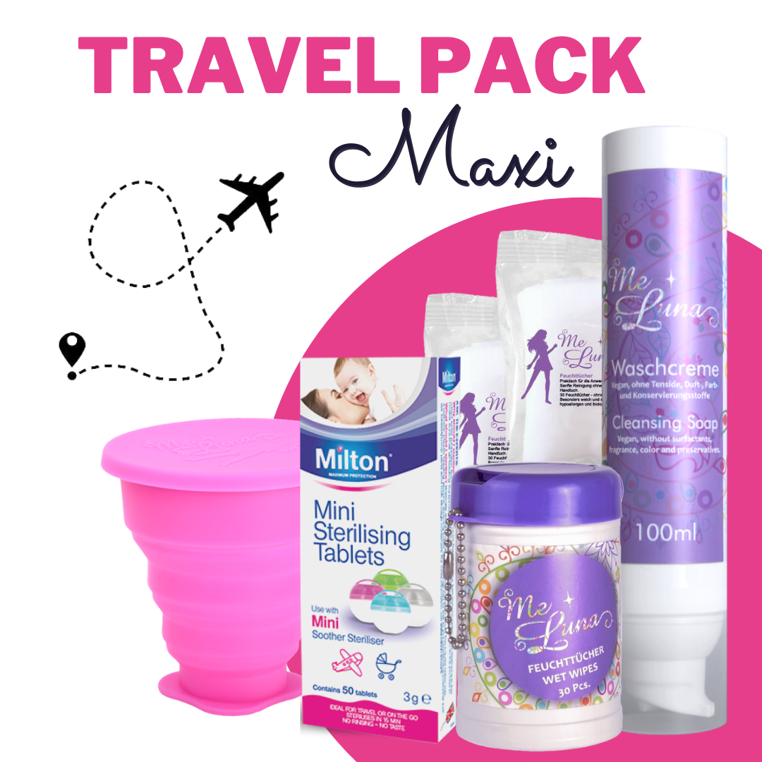 Pachet produse de îngrijire cupă menstruală ”Travel Pack Maxi”