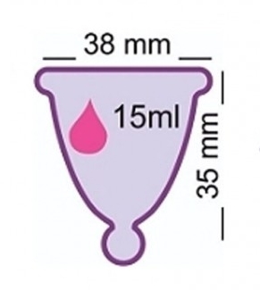 Cupa menstruala ME LUNA Soft - pink, marimea SHORTY S, model ball - imagine 2