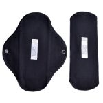 Set 2 Absorbante lavabile normale Momiji Natural, culoarea negru