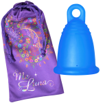 Cupa menstruala ME LUNA Classic - blue, marimea L, model ring