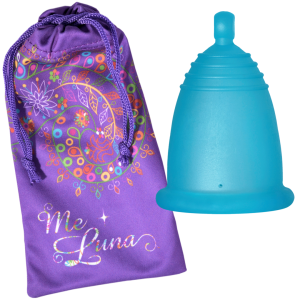 Cupa menstruala ME LUNA Soft - cyan, marimea L, model ball