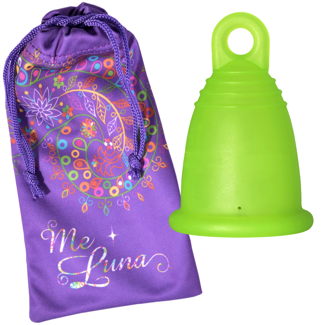 Cupa menstruala ME LUNA Classic - green, marimea M, model ring