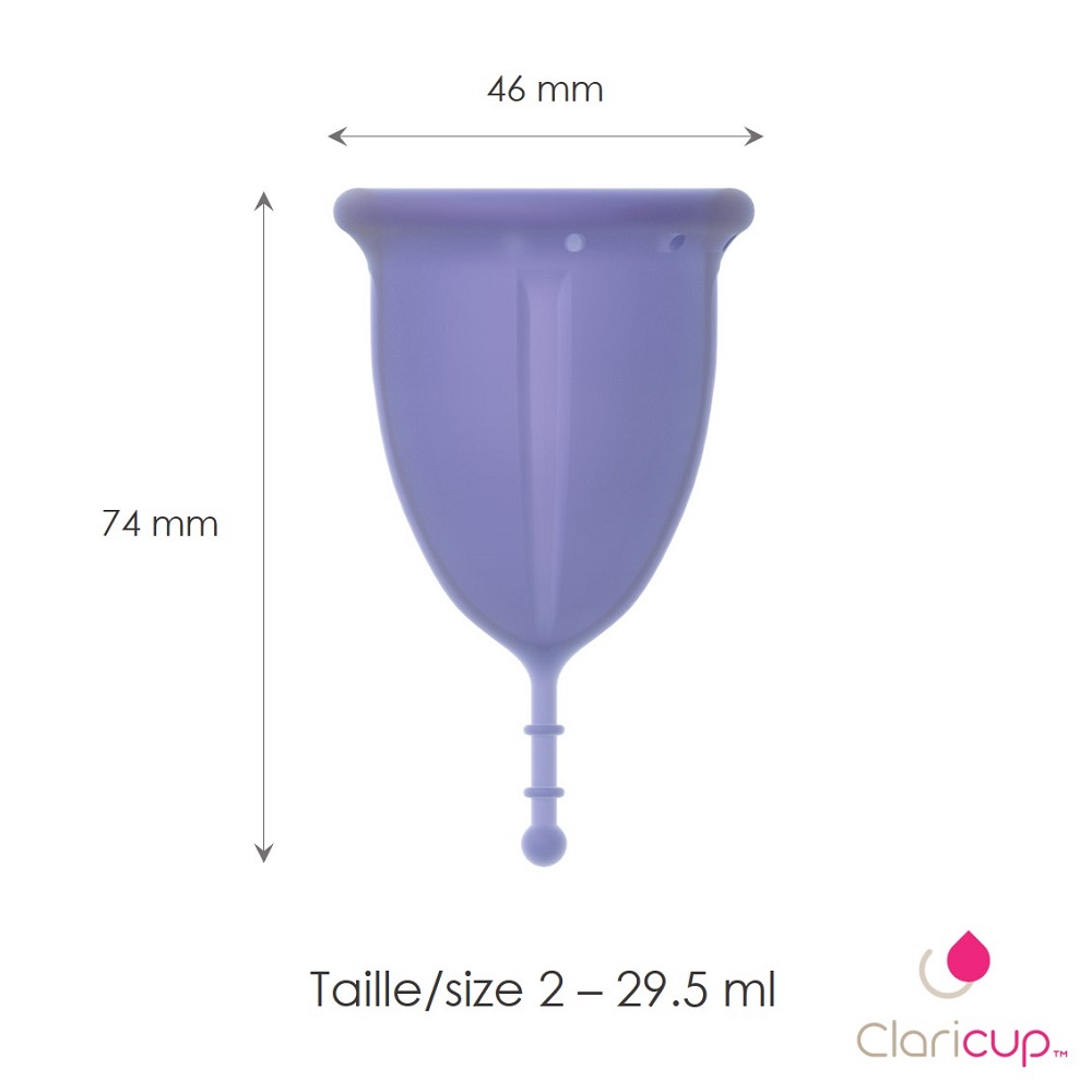 Cupa menstruala CLARICUP, Dark Blue, Marimea 2 - imagine 2